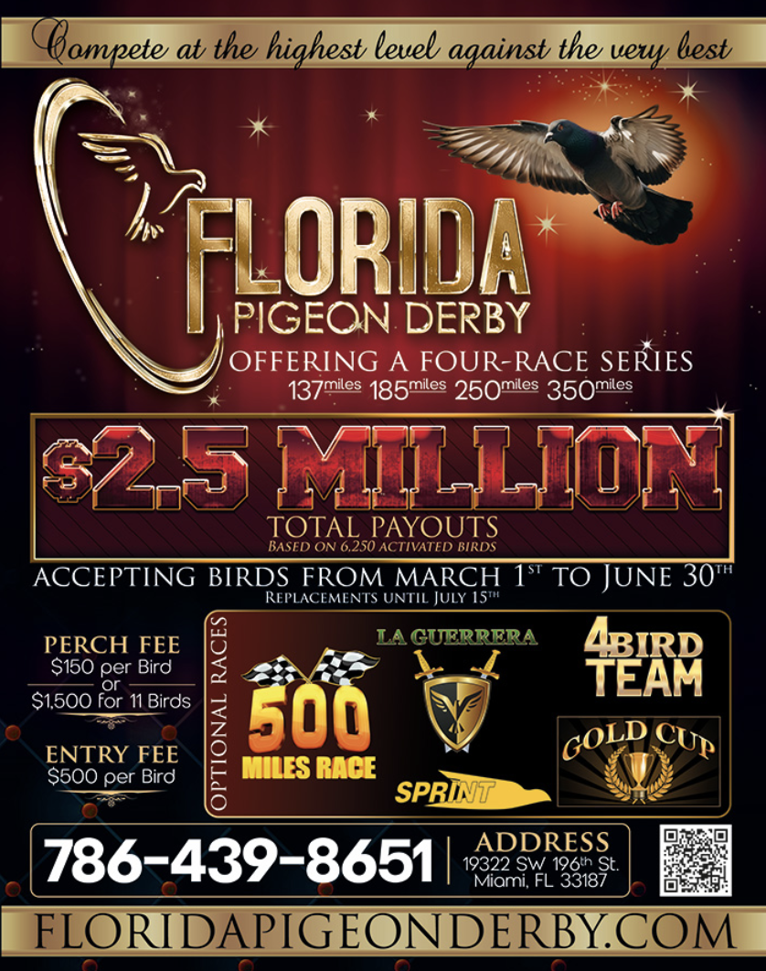 Perch Fee for Florida Pigeon Derby